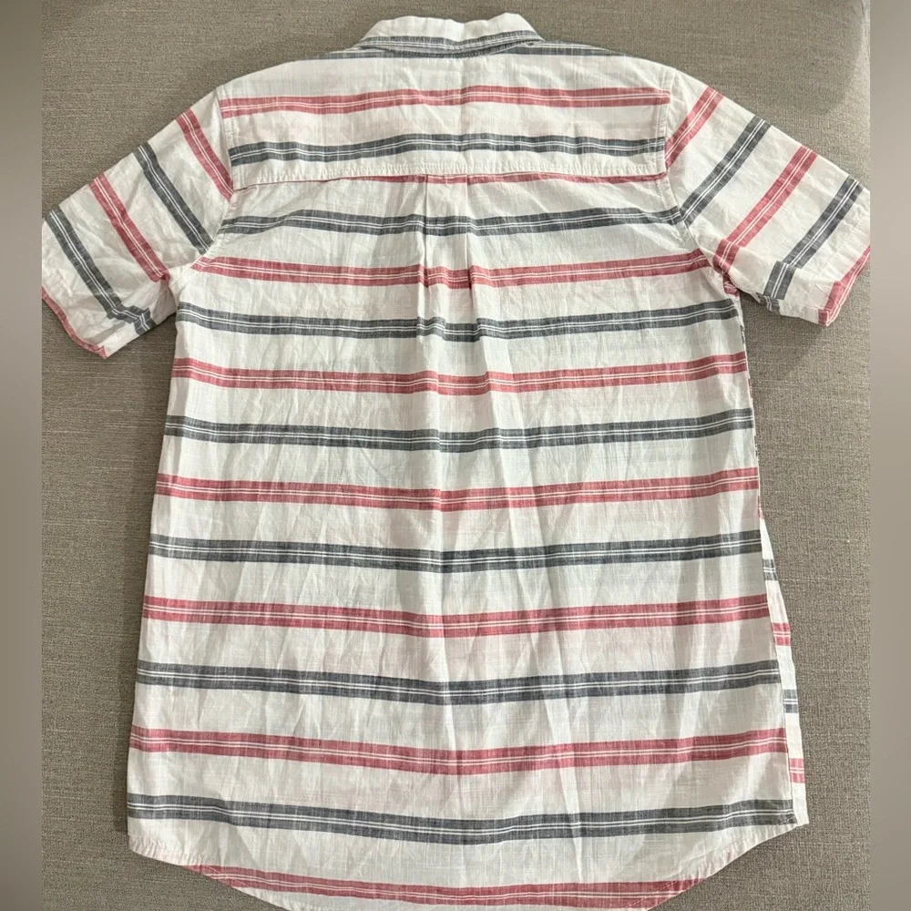 The‎ Children's Place Red and Gray Striped Button Down Shirt NWT. Size 16.